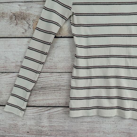 Frame‎ Denim Button Shoulder Striped Long Sleeve Top Women's XS White/Blue/Red - Picture 5 of 11